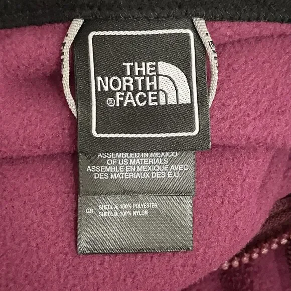 The North Face Womens Size Medium Full Zip Fleece Jacket Pockets Purple - Picture 8 of 9